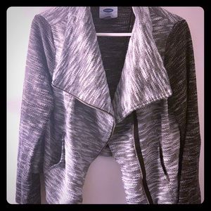 Heather black and grey Moto Jacket
